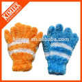 Fashion knit custom feather yarns gloves